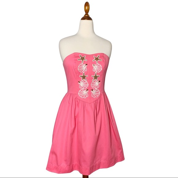 Lilly Pulitzer Pink Mayfield Strapless Dress 4 - Picture 2 of 11
